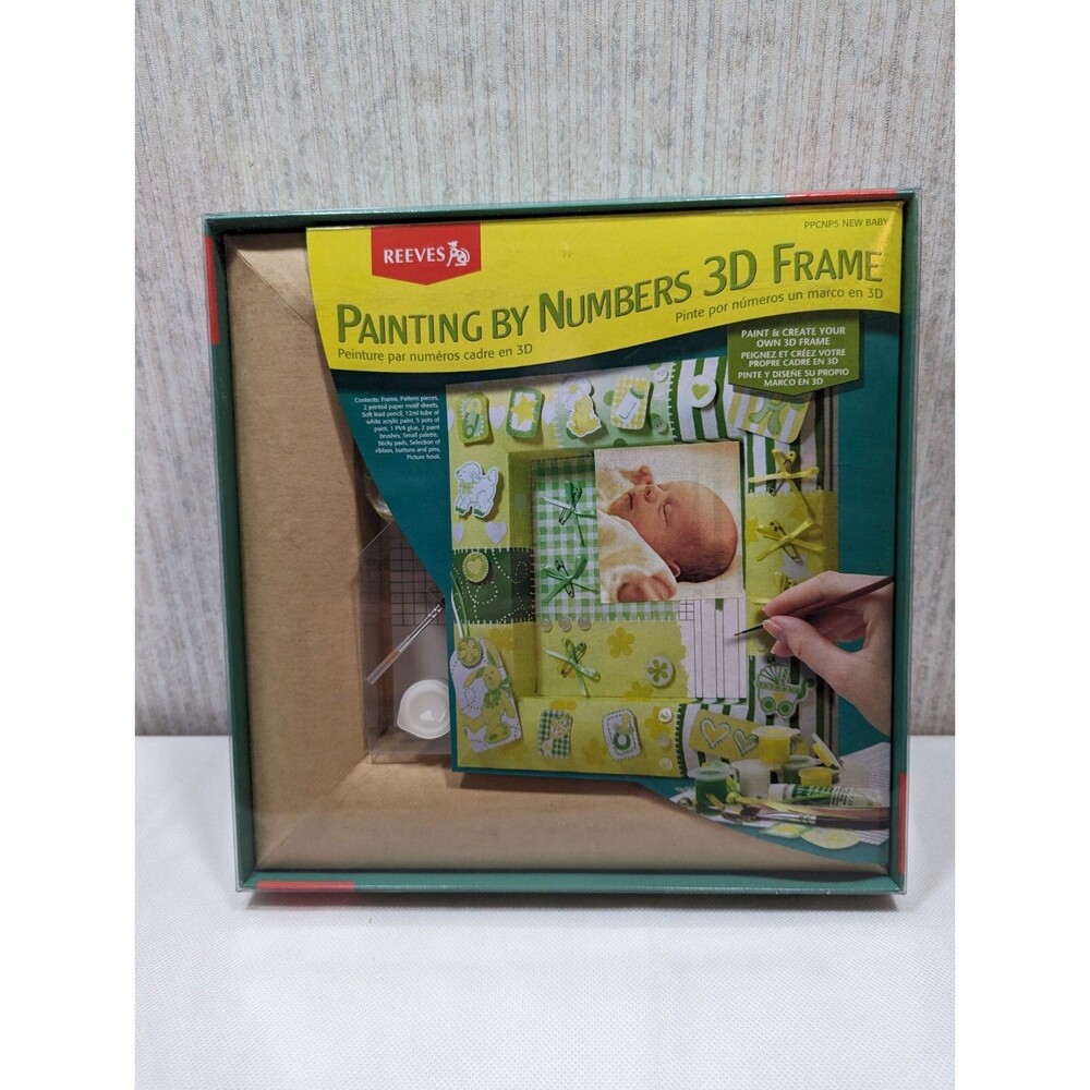 Reeves Art Painting By Numbers 3D Neutral Baby Frame Kit
